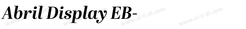 Abril Display EB字体转换